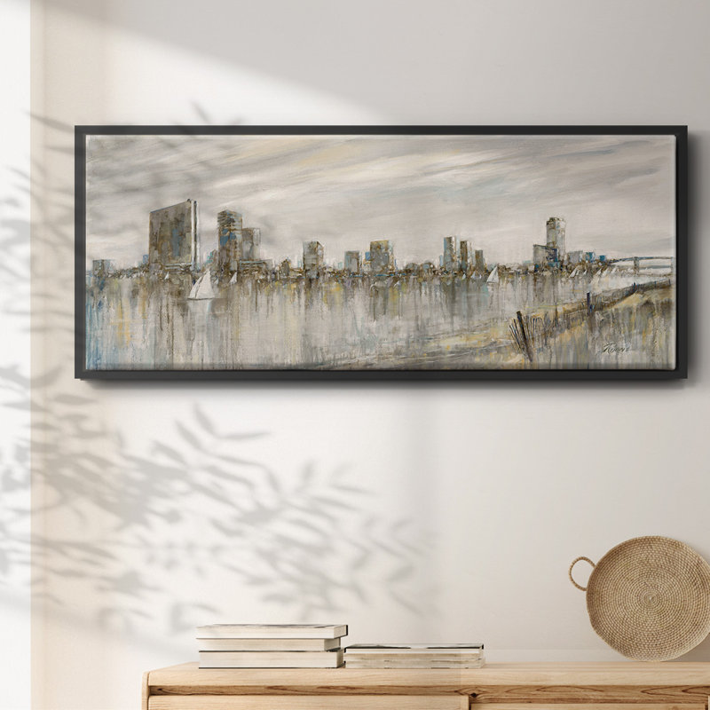 Toile encadrée Skyline, H 8 po x l 20 po
