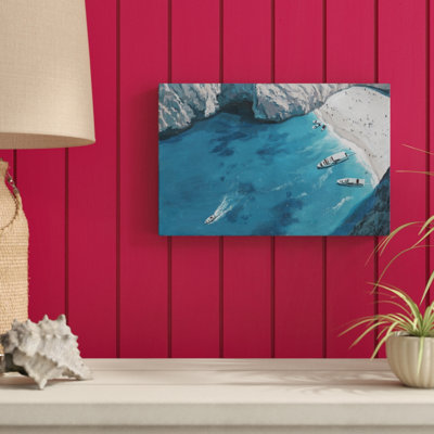 Blue Cove - Wrapped Canvas Painting