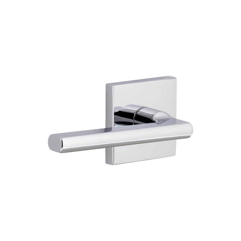 Viaggio Circolo Rosette Double Dummy, Bright Chrome, Square, Modern Industrial Lever Handle