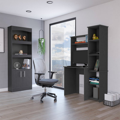 2 Piece Office Set, Dozza Bookcase + Aramis Desk (Desk)