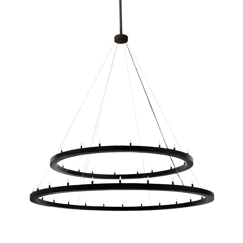 36 - Light Dimmable Geometric Chandelier