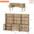 2 - Piece Office Set, 56" Executive Desk, Bookcases With 3 Drawers And 2 Glass Cabinets-500983228