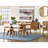 Solid Walnut Dining Table with Slim Rectangular Design