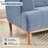 83.85" Morden Chenille Sofa Wooden Upholstered Loveseat-762084080