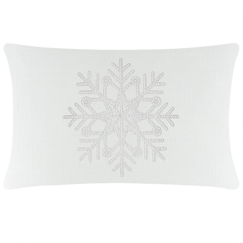 Coussin Sparkles Home | Strass et fausses perles | Rembourrage en plumes | Couleurs personnalisables, Blanc