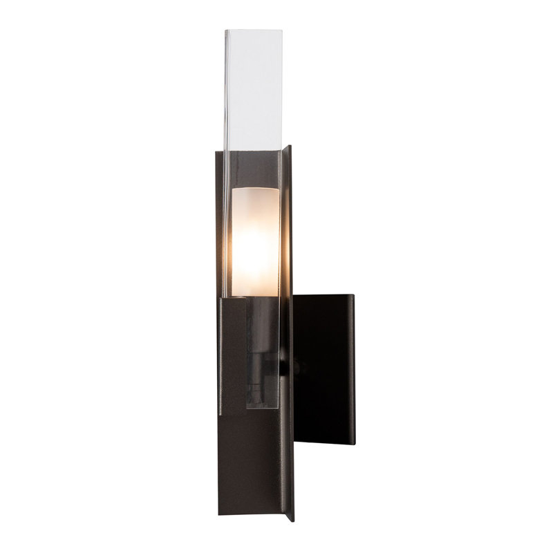 Summit Sconce - White - Clear Glass, Oil Rubbed Bronze, Clear Glass