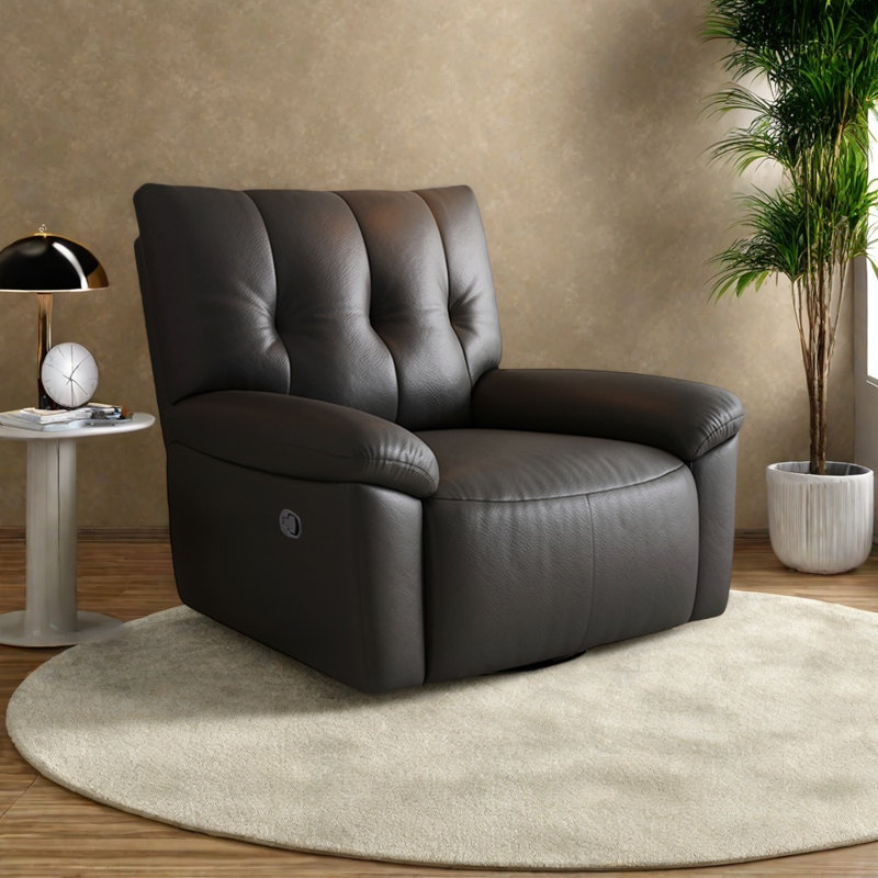 Cloud-sensing comfort function lounge chair, Black