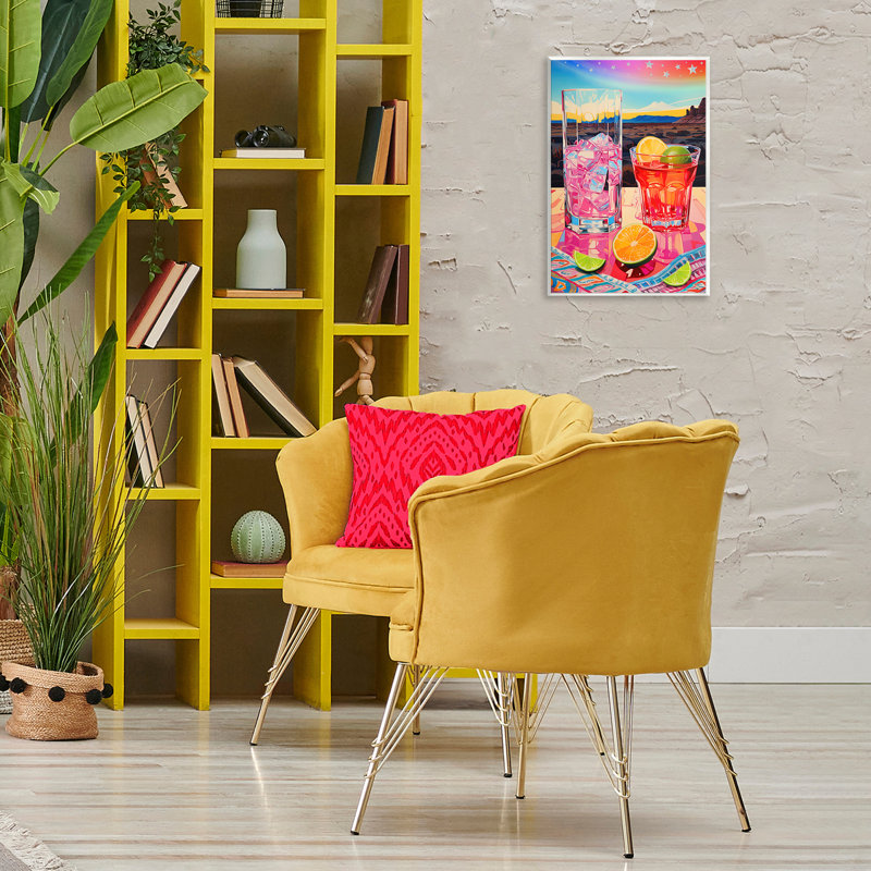 «Cocktail at Sunset View» par Jess Stempel, H 19 po x l 13 po