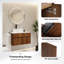 Meuble-lavabo mural moderne de 81 cm (32 po) avec tiroir à fermeture amortie et lavabo en céramique-10814148