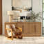 Bautista Goat Hide Occasional Chair, Brown