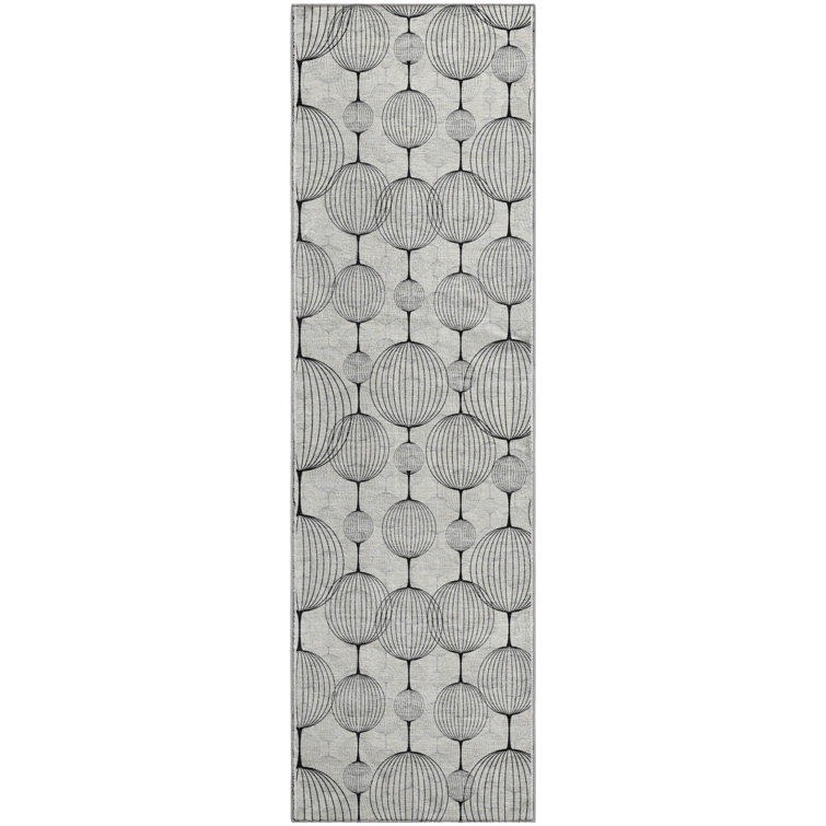 Premium Machine Washable Prisco Graphite Rug