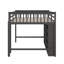 Lit mezzanine double avec 8 tablettes ouvertes-157930013