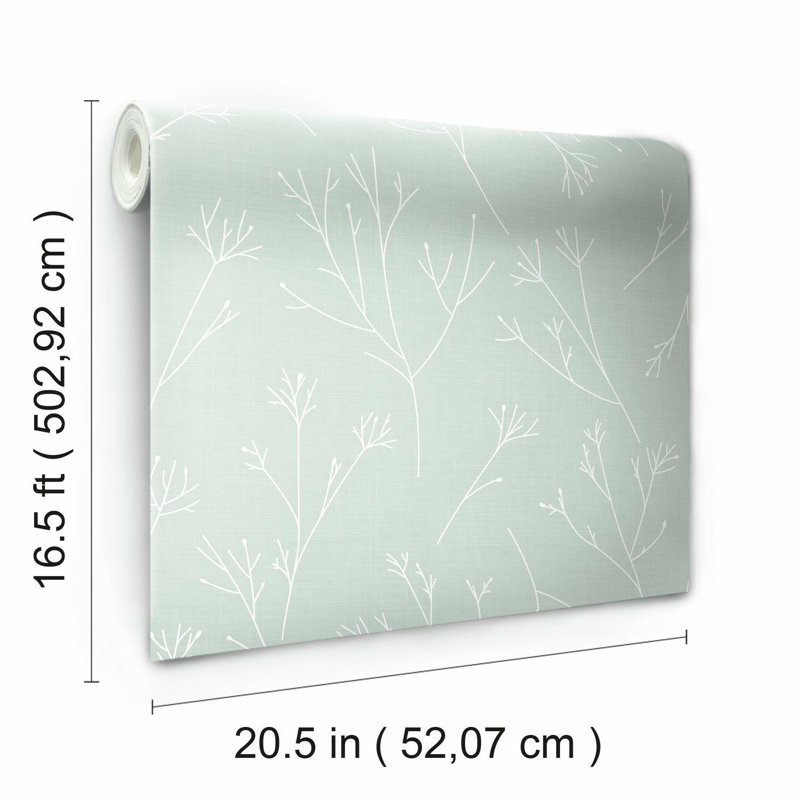 Rouleau de papier peint adhésif Alaze, Vert, L 16,5 po x l 20,5 po