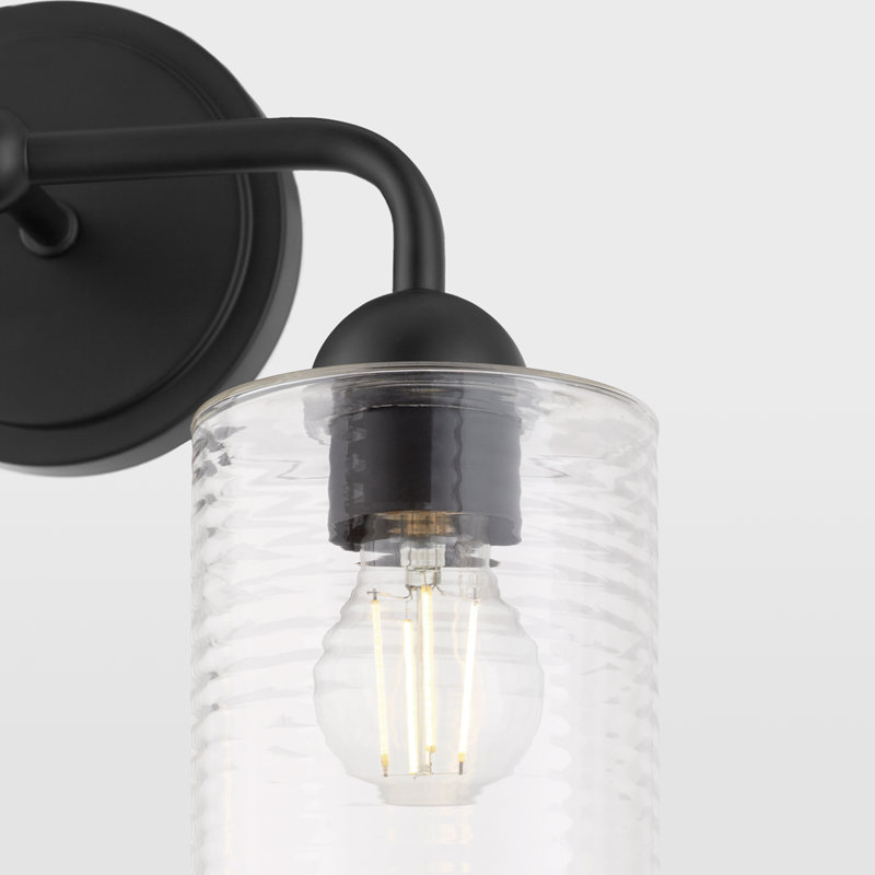 Meuble-lavabo 2 lumières CHARLOTTE, Noir mat