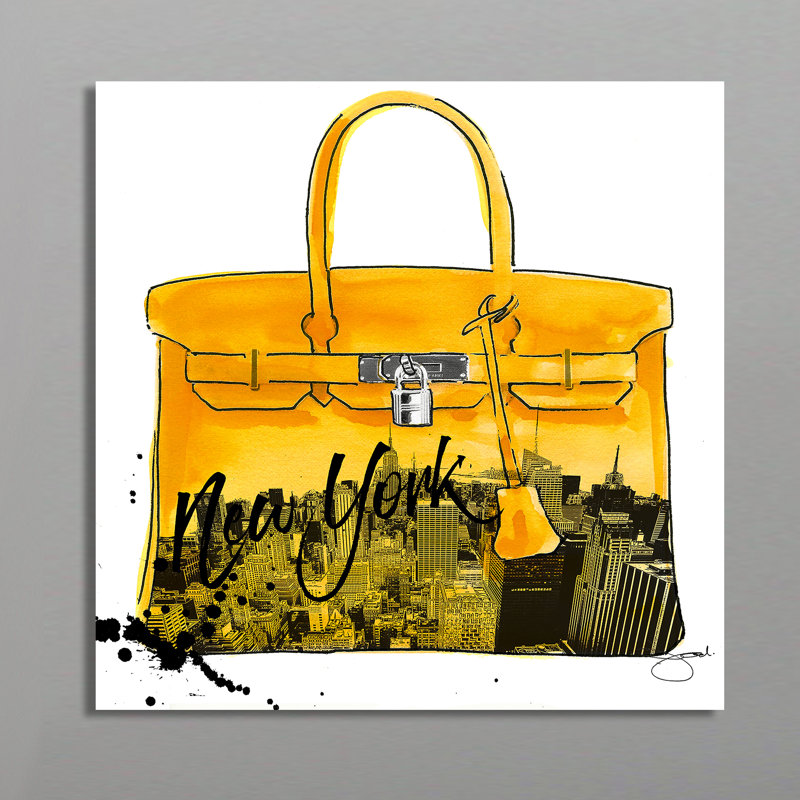 « yellow new york », impression, H 28 po x l 28 po x P 1,5 po, Toile tendue