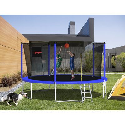 14' Round Backyard Trampoline with Safety Enclosure