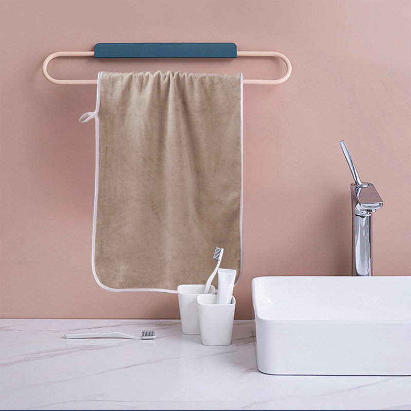 Soft Highly Absorbent Polyester Bath Towel, Lint Free Quick Drying Towel For Bath Spa And Home, 28.7x13.4in Brown
