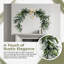 Ensemble de 2 couronne de verdure artificielle de style maison de campagne, guirlande décorative avec feuilles d'olive et haricot olive pour porte d'entrée décoration murale branche d'olivier rustique