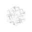 Nid d'abeille 9 po x 10 po Carreau de porcelaine hexagonal-101925745