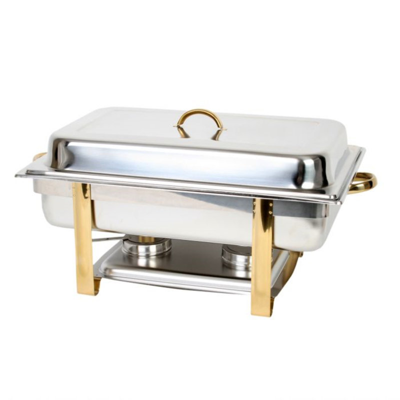 Gold Accented Oblong Chafer 8 L