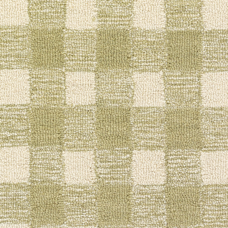Momeni Lily Hand Tufted Wool Plaid Green Area Rug 8'10" X 11'10", Rectangle 8'10" x 11'10"