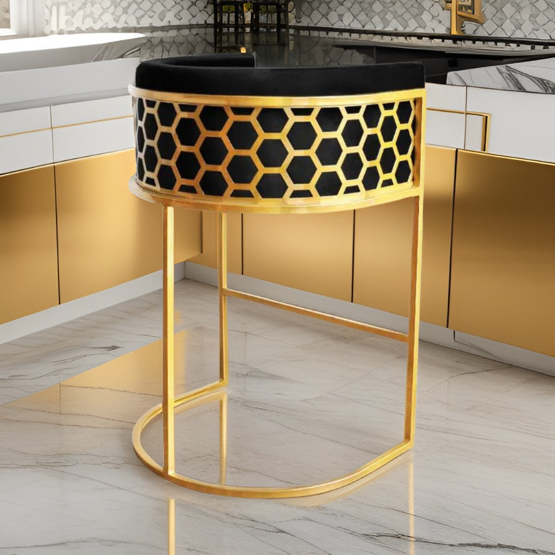 Maluma Upholstered Counter Stool with Metal Frame