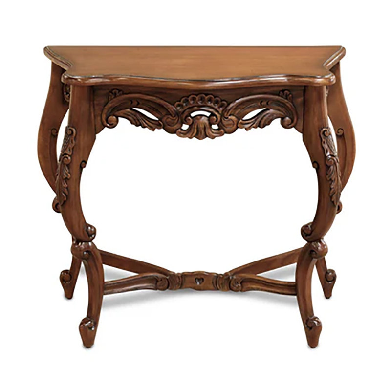 84cm Solid Wood Top Console Table