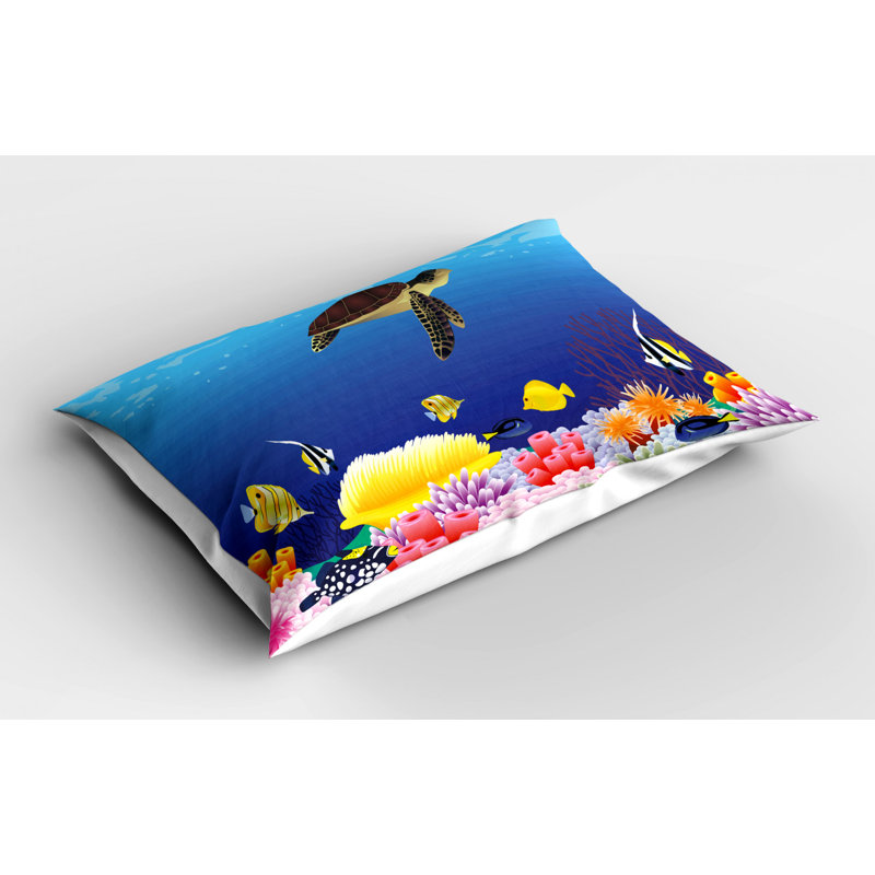 Kids Ocean Adventure Multicolor Polyester Pillow Sham