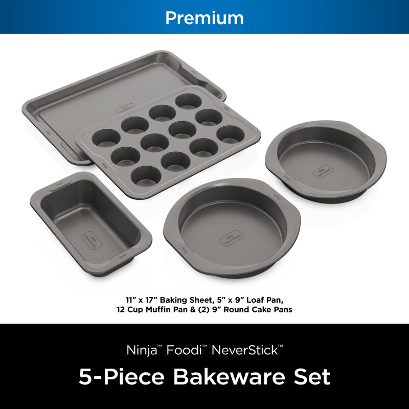 Ninja Foodi Gray Aluminum 5-Piece Bakeware Set