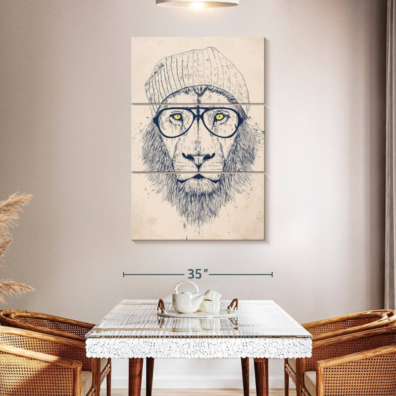 Brampt Cool Lion, 38" H x 24" W