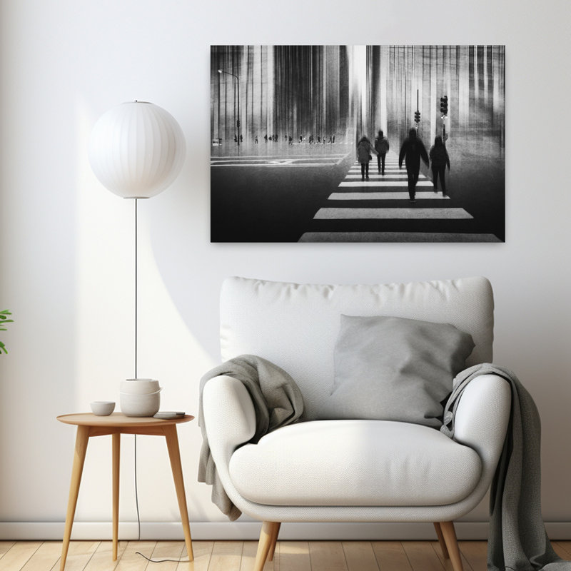 Art mural vert zébré contemporain, H 24 po x l 36 po
