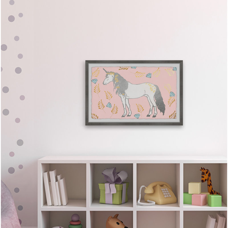 Criss Criss Unicorn Diamonds - Single Picture Frame Print, 41cm H x 61cm W