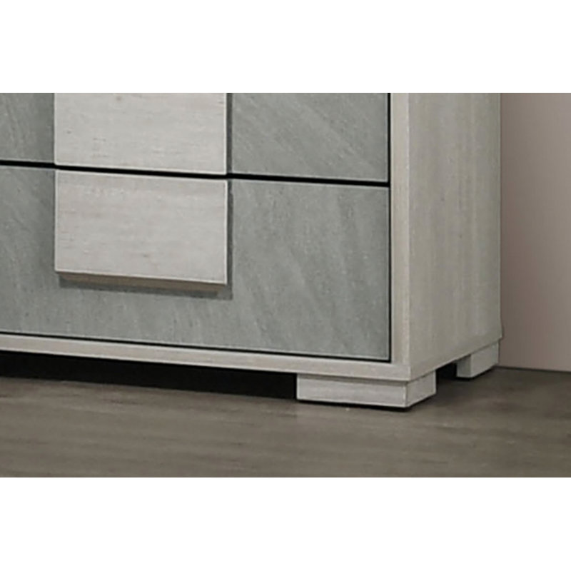 Commode de style contemporain à deux tons pour la chambre à coucher