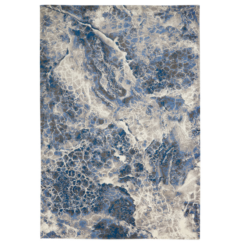 Viscose Abstract Indoor Rug, Rectangle 5'6" x 8'