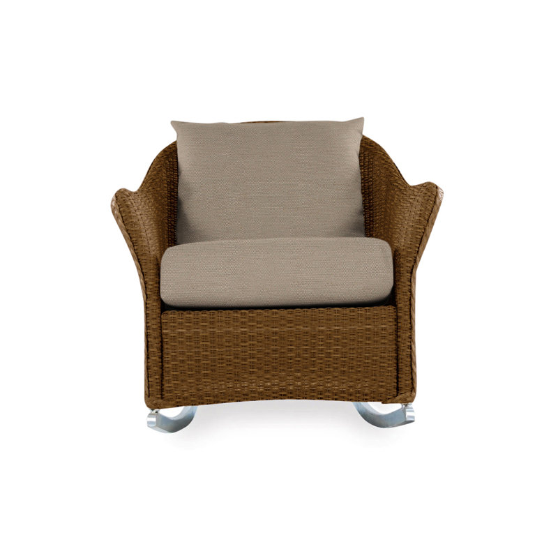 Weekend Retreat Outdoor Rocker Chair, Flagship Lapis Sunbrella®, Bark