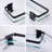 Bathroom Glass Floating Shelf with Rail Wall Mounted Shower Caddy-787272777