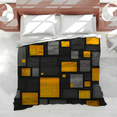 Rectangles Bedding Abstract Duvet Cover Industrial