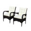 2 chaises de salle à manger avec coussins beige
