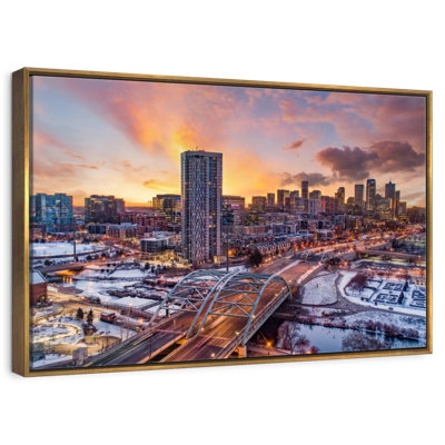 Coucher de soleil d'hiver à Denver