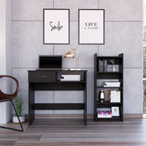 Home Office Set, Single Drawer, Keyboard Tray,Bookcase
