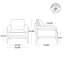 Chaise d'appoint Minetta avec pieds en bois massif-2100414930
