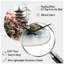 Asian Art Serene Pagoda IV - horloge murale en forme d'art unique en métal, impression d'horloge murale asymétrique-105566449