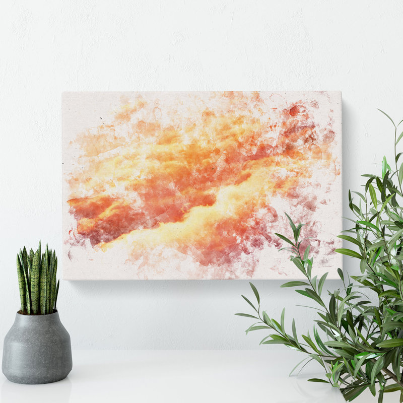 Passing Clouds Watercolour - Wrapped Canvas Print, 30cm H x 45cm W x 4cm D