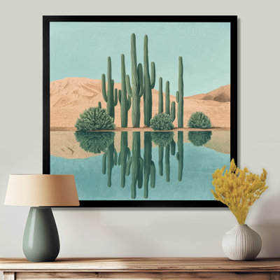 Marzell, cactus et oasis du désert II - cactus, art mural