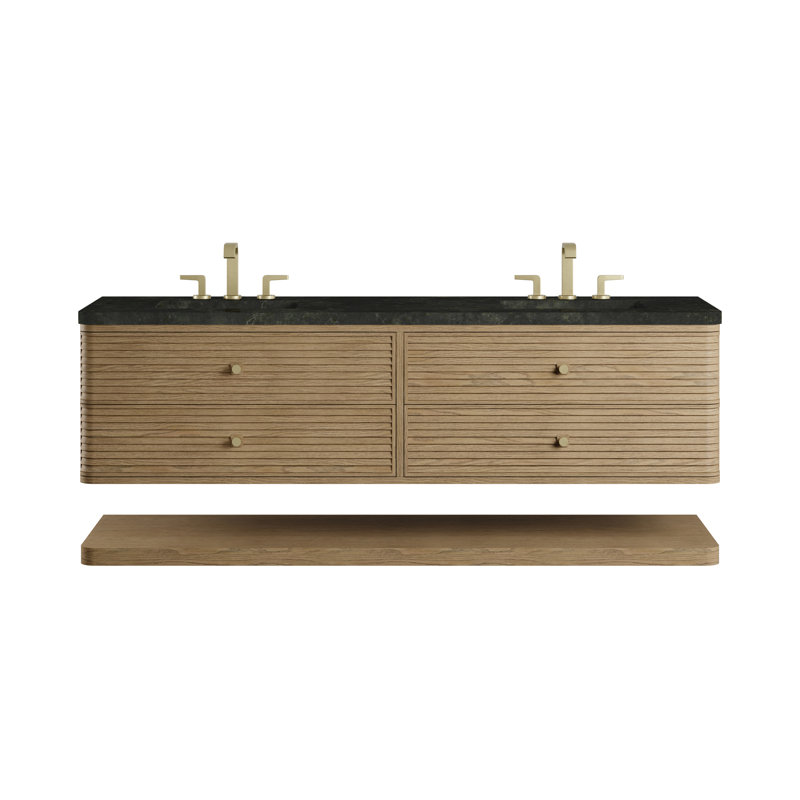 Meuble-lavabo double l 72 po Allamari, Phantome Eclos, 8 po, Brume dune