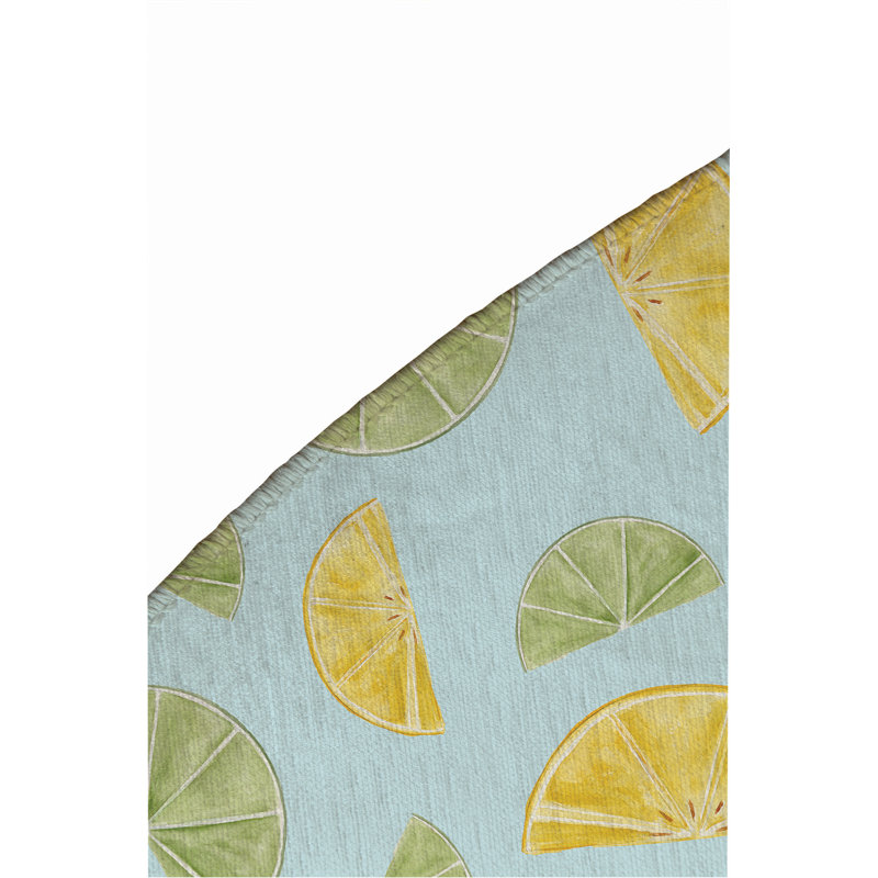 Tapis d'extérieur Summer Limes & Lemons, Rond 5 pi