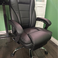 Junichiro Reclining Office Chair with Massage, Ergonomic Office Chair with Foot Rest Inbox Zero Upholstery Color: Light Gray