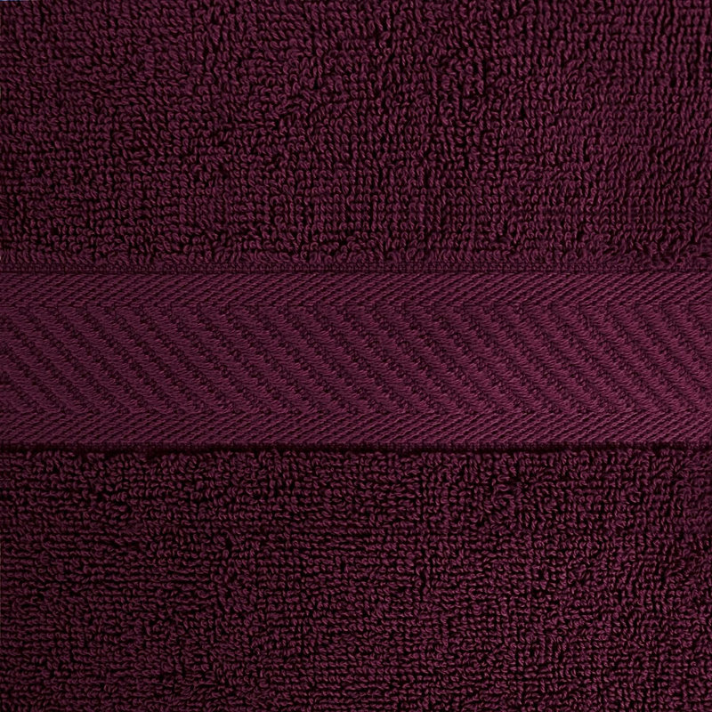 Cassada Cotton Bath Towel, Burgundy
