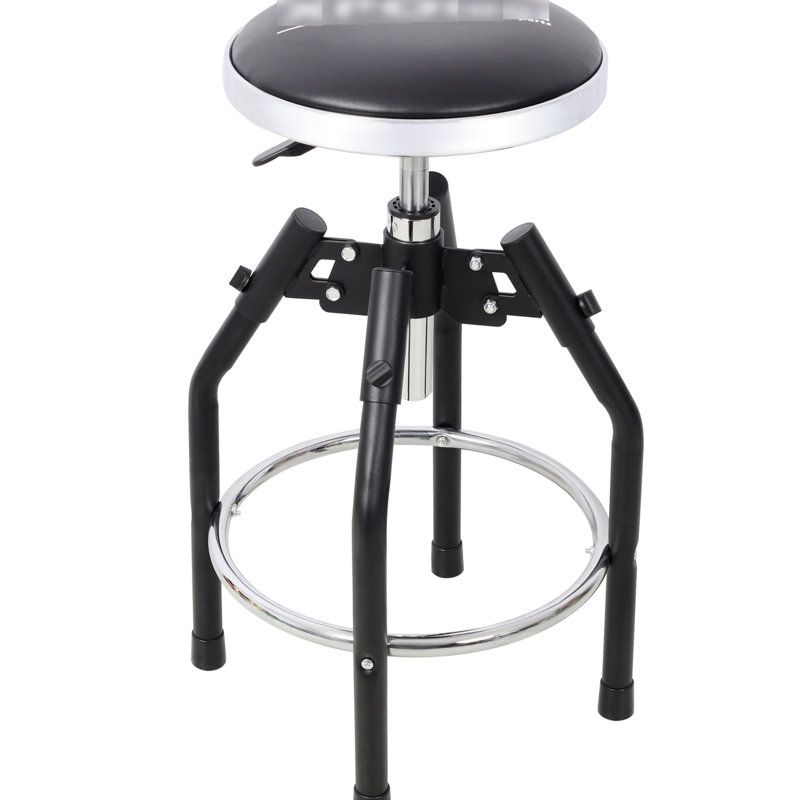 Tabouret de travail robuste pivotant à 360 °, siège de 13,7 pouces, hauteur réglable de 29 33,6 po, capacité de 330 livres, repose-pieds, rotation hydraulique noire, toucher doux