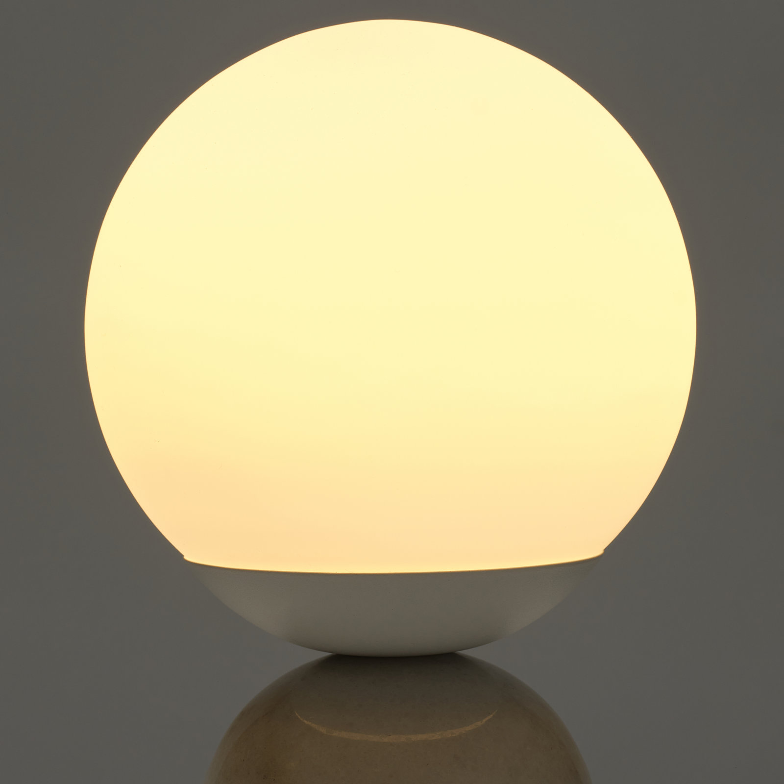 Mila Genuine Marble Desk Lamp, White, 9.84'' H X 6'' W X 6'' D